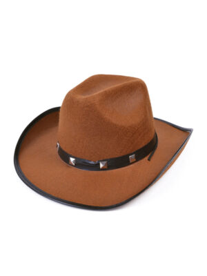 Brown Cowboy Hat Felt Studded Western Stetson Hat