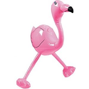 Pink-Plastic-Inflatable-Flamingo