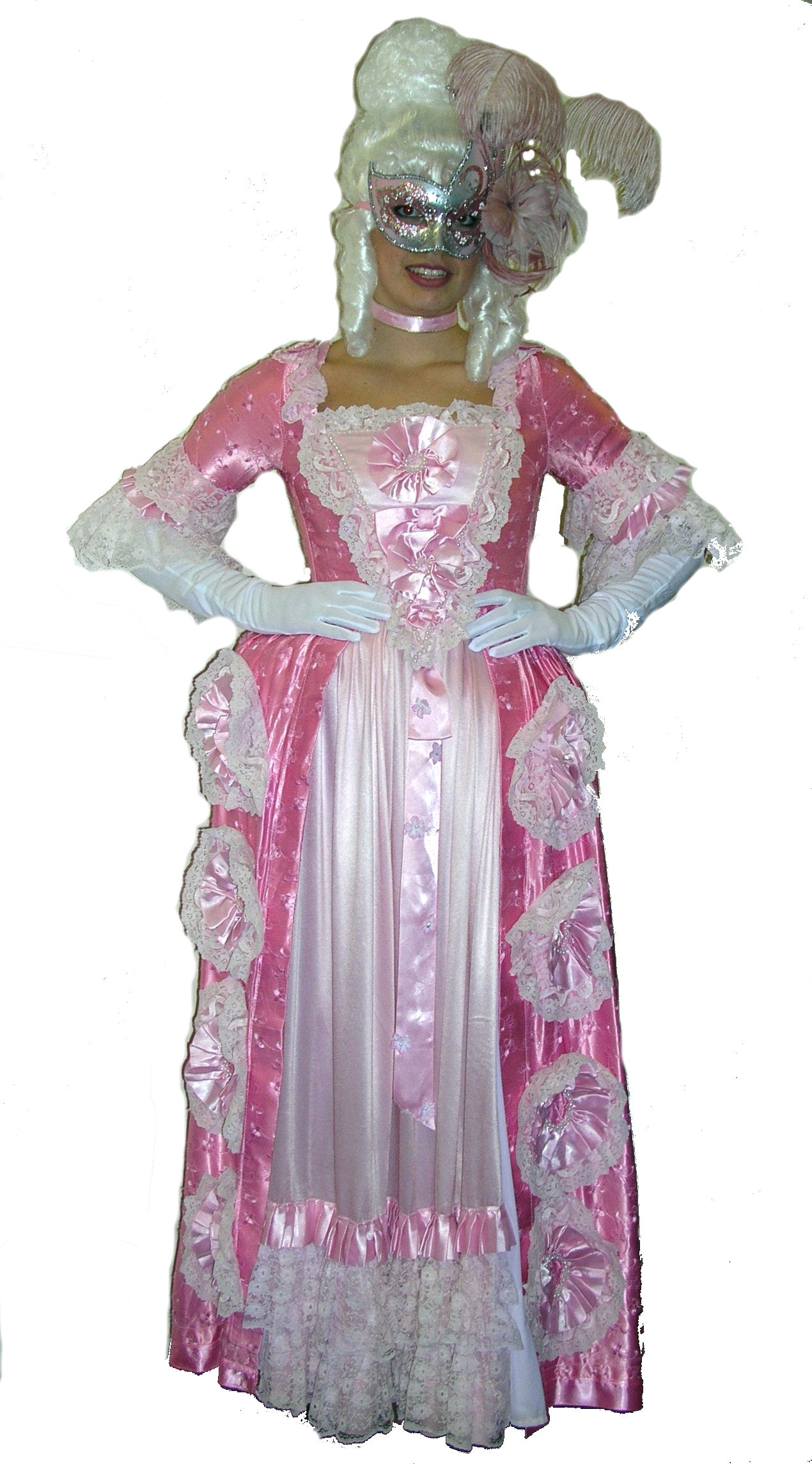Georgian-dress-pink-rosette