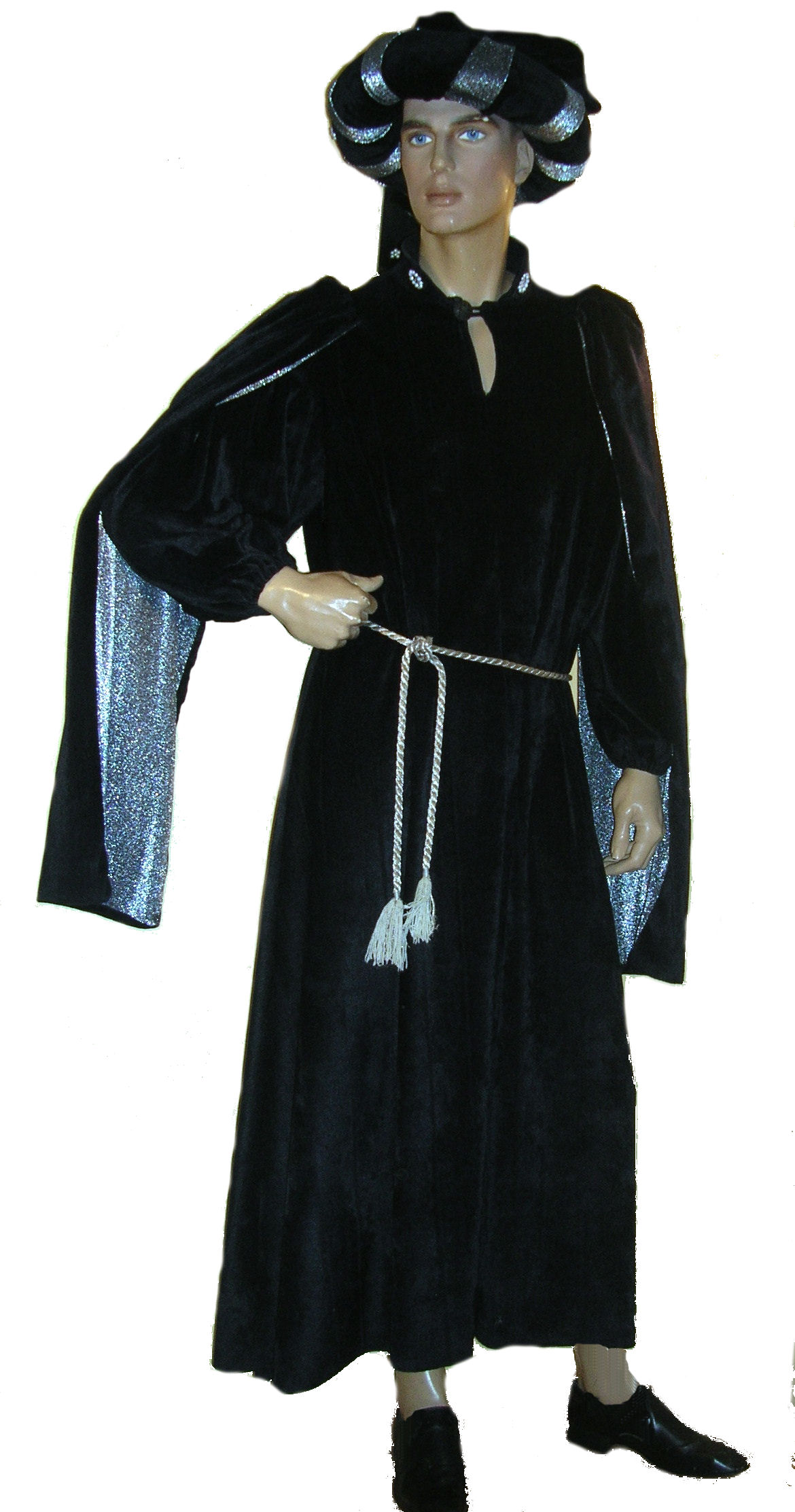 Medieval-man's-black-robe