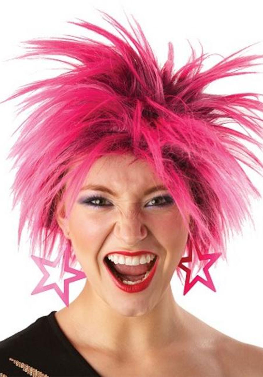 Pink 80's Wig Punk