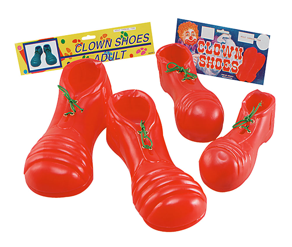 Adult Clown Shoes PVC Red Oversized Shoes