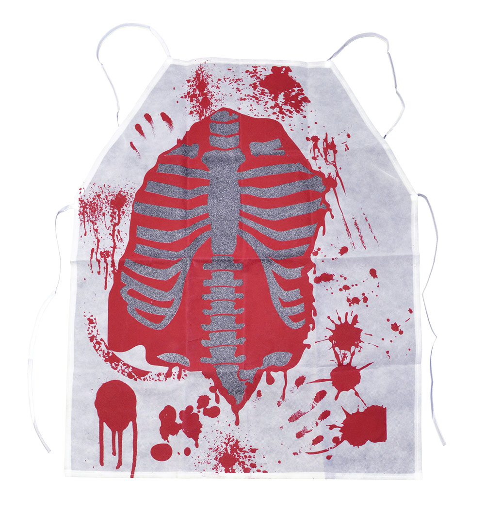 Bloody Apron Forensic Blood Splatter X-Ray Apron Butcher Costume