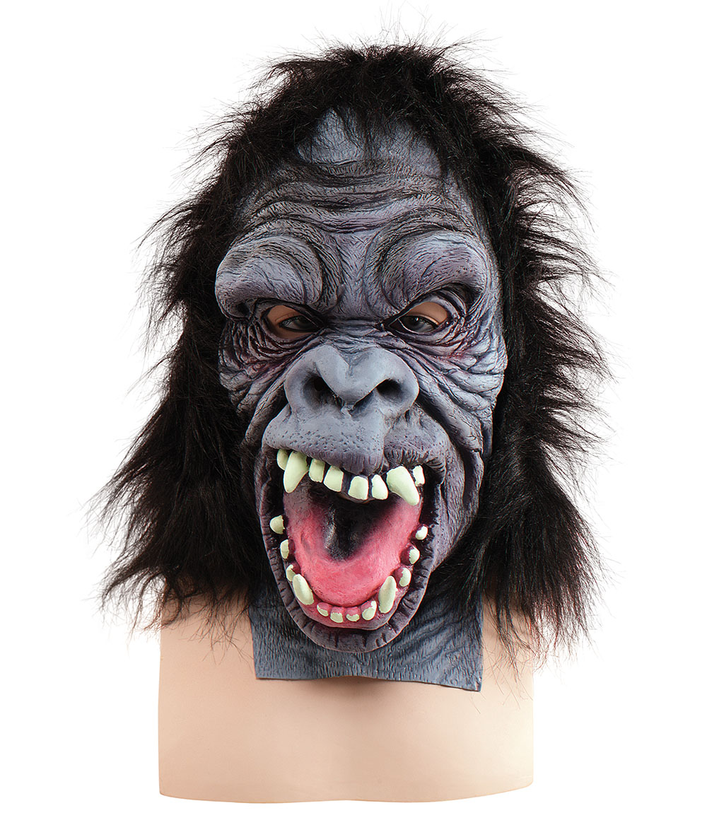 Scary Gorilla Mask Overhead Full Ape Mask Halloween