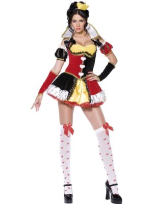 Sexy Queen of Hearts Costume Ladies Wonderland Fancy Dress