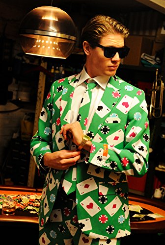 Poker Face Suit Casino Gambler Outfit