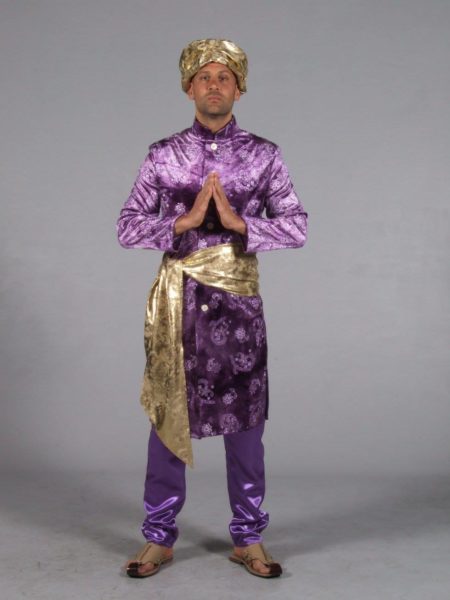 Purple Indian Man's Costume Arabian Nights