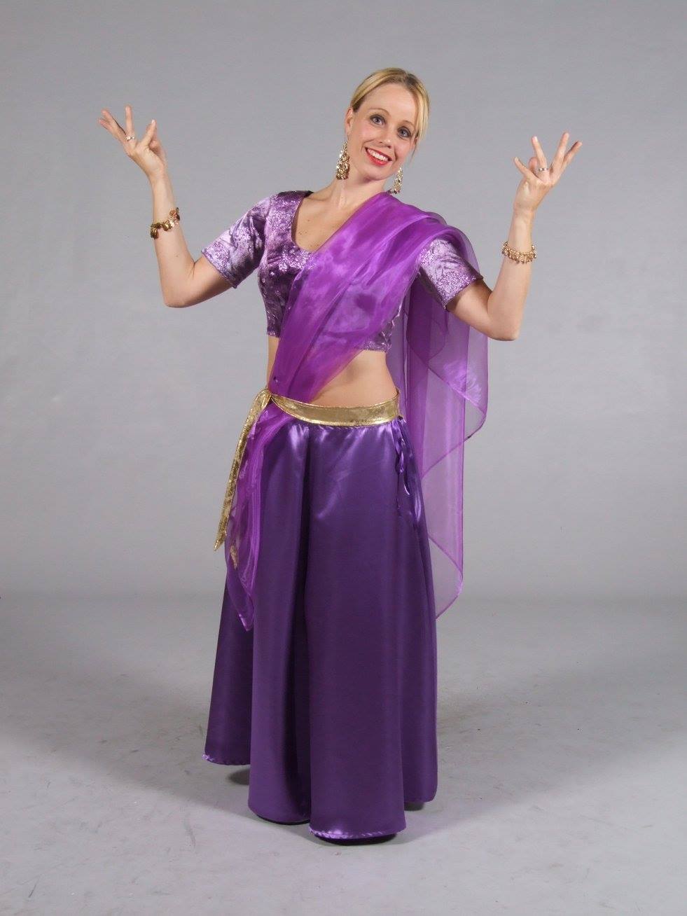 Purple Shimmer Ladies Bollywood Fancy Dress Costume