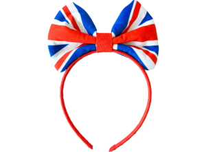 Union Jack Large Bow Headband Great Britain Fancy Dress