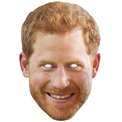 Adult's Royal Family Prince Harry Card Mask on Elastic