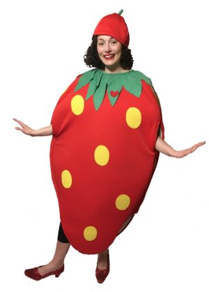 Adult Strawberry Costume Fruit Food Fancy Dress