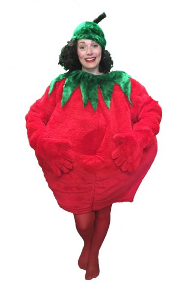 Adult Tomato Costume Fruit Vegetable Fancy Dress