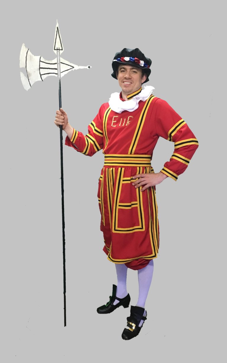 Male Beefeater Costume British London Fancy Dress
