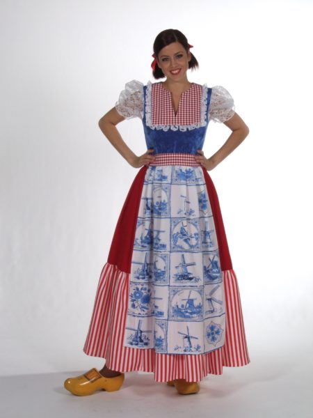 Delft Dutch Dress Costume, Holland Eurovision Fancy Dress Costume