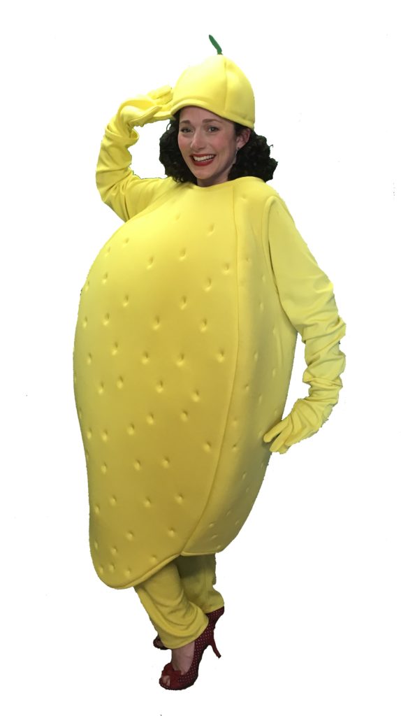 Adult Yellow Lemon Costume Fruit Fancy Dress Outfit