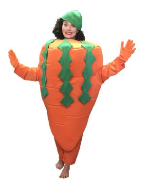Adult Carrot Costume Vegetable Fancy Dress Food Outfit