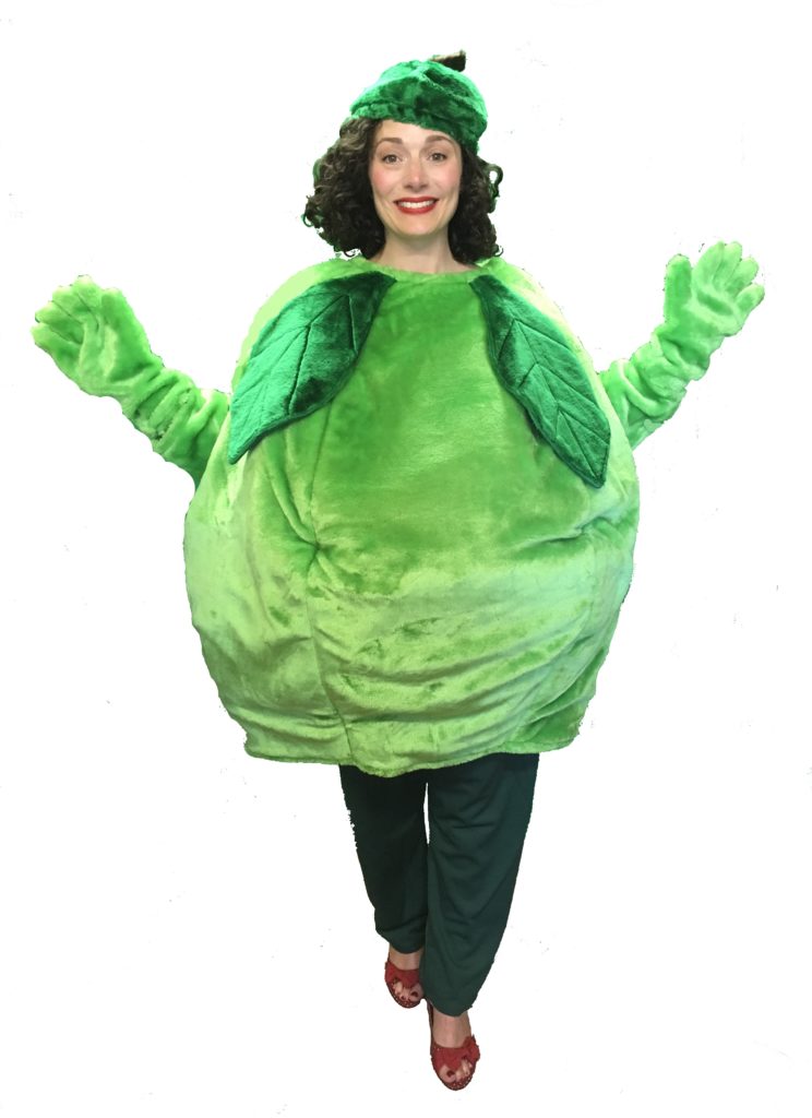 Adult Green Apple Costume Fruit Fancy Dress Outfit