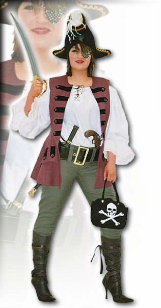 Swashbuckling Pirate Lady Fancy Dress Womens Costume