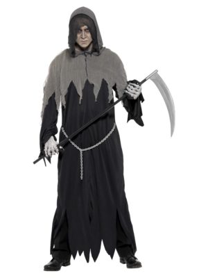 Adult Grim Reaper Halloween Costume Nightmare Zombie Fancy Dress