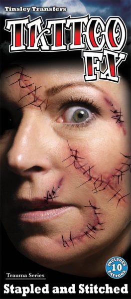 Stitches Scar Special Effects Makeup Transfer Kit for Halloween Horror