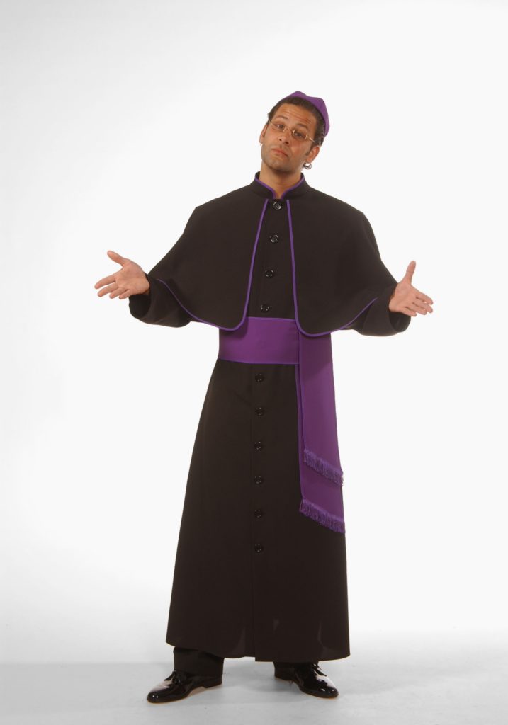 Costume, Adult Mens Religious Robes, Cardinal Outfit