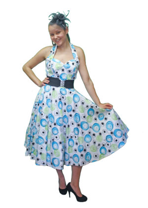 1950s Swing Dress, Halter Neck Style Swing Dress Size 10