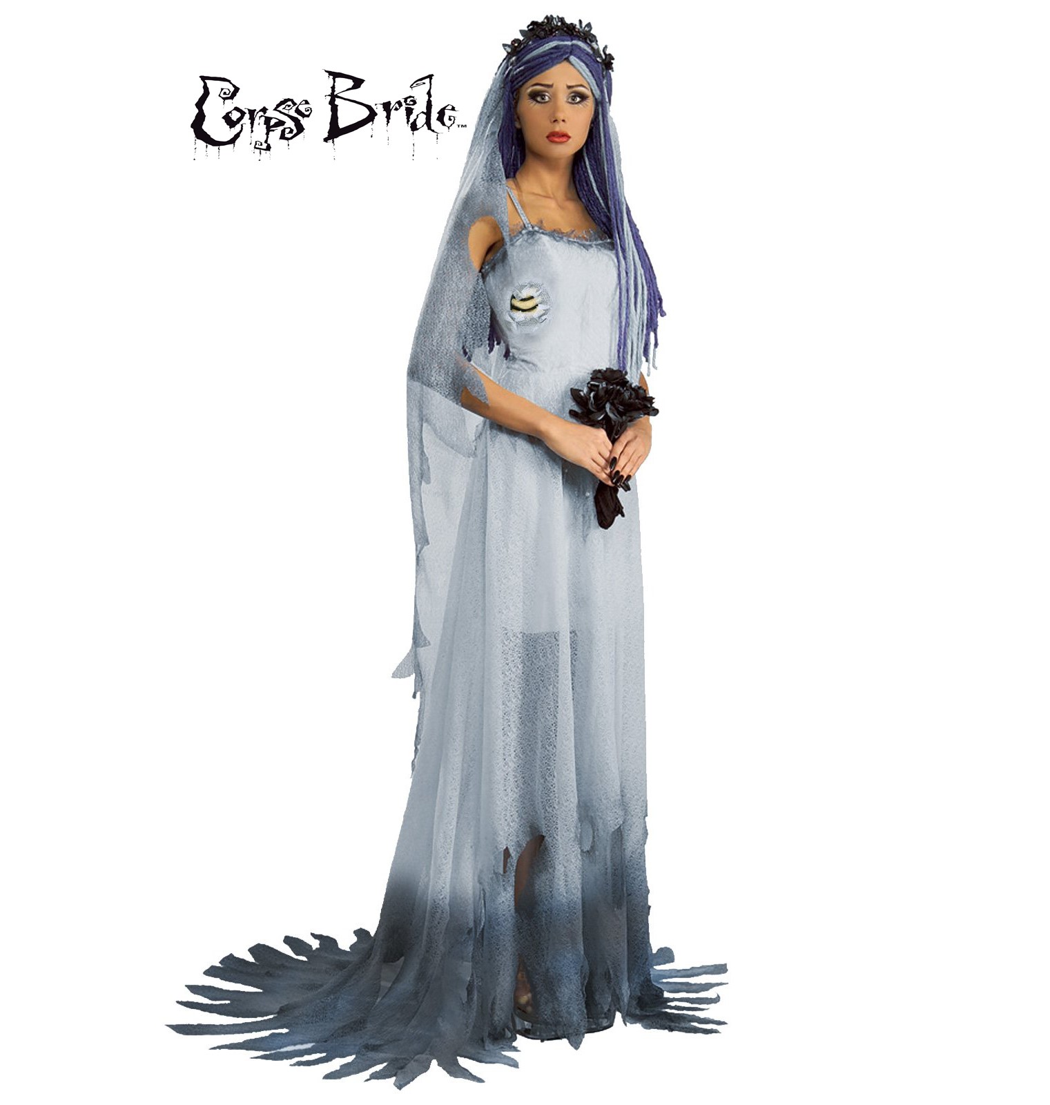 Buy Adult Ghost Zombie Corpse Bride Fancy Dress Up Halloween Book Week  Costume - MyDeal