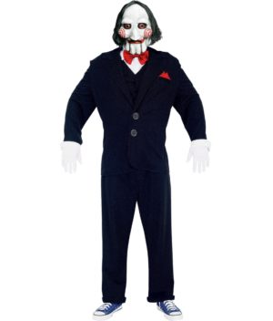 Saw Puppet Costume, Mens Jigsaw Costume Halloween Outfit