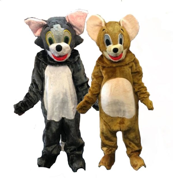 Tom and Jerry Fancy Dress Cat and Mouse Costumes Cartoon Outfit