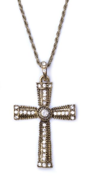 Jewelled Cross Necklace Medieval Jewellery Madonna Gothic Nun Priest