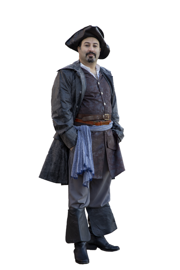 Deluxe Grey Pirate Costume, Pirates of the Caribbean Fancy Dress