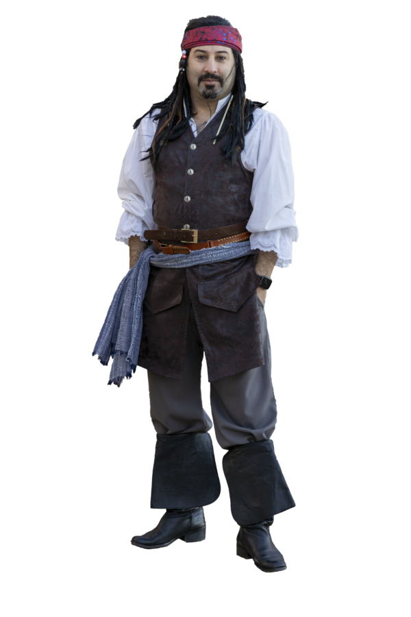 Deluxe Grey Pirate Costume, Pirates of the Caribbean Fancy Dress