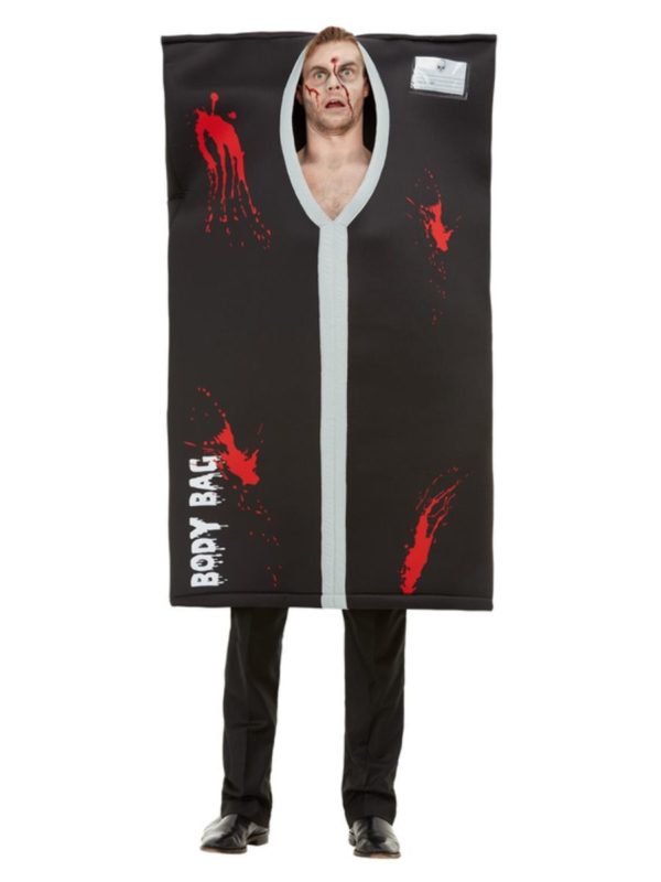 Bodybag Costume, Mens Halloween Fancy Dress Dead Body Bag
