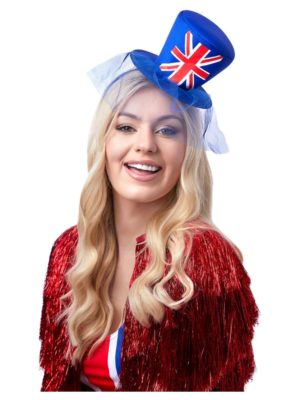 Union Jack Top Hat Fascinator British Flag Ladies Hat