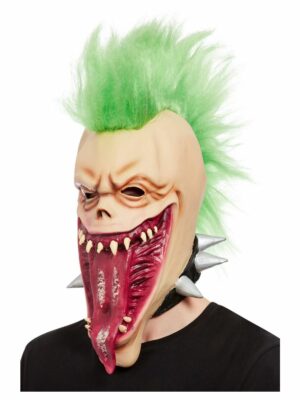 Punk Skull Mask, Overhead Latex Scary Halloween Headmask