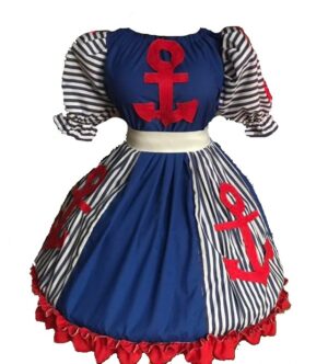 Dame Sailor Costume Pantomime Dame Nautical Dress
