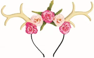 Antlers with Flowers Headband Summer Festival Headwear