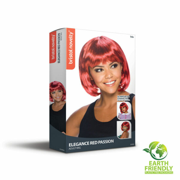 Red Bob Wig, Character Wig, Short Red Wig