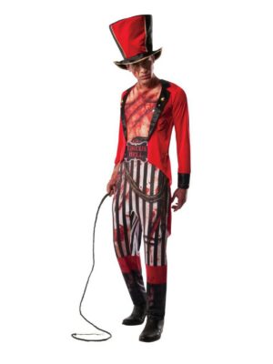Adult Mauled Ringmaster Costume Circus Bloody Halloween Outfit