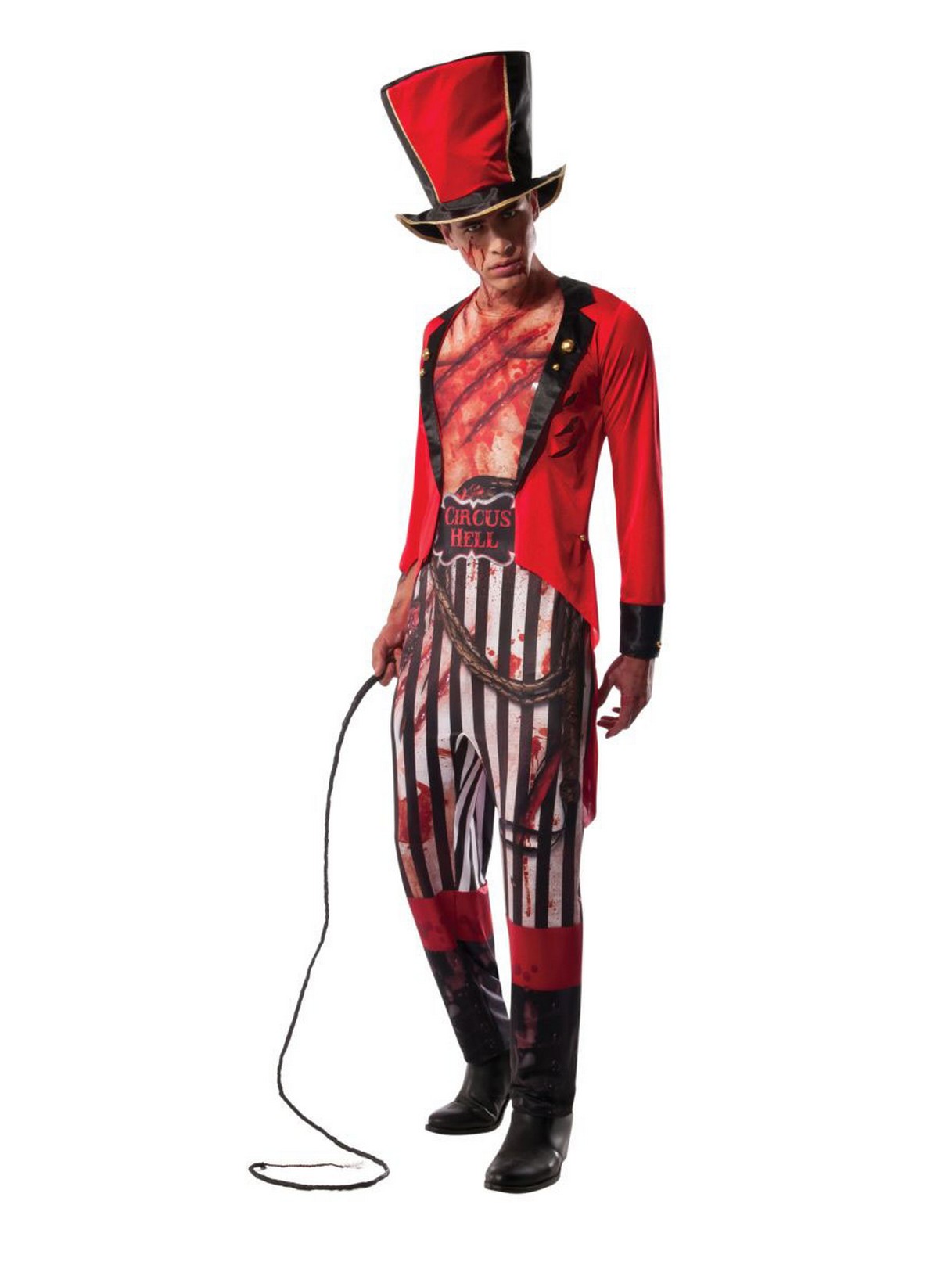 Adult Mauled Ringmaster Costume Circus Bloody Halloween Outfit