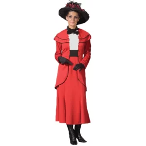 Red Mary Poppins Costume Spoon Full of Sugar Film Fancy Dress