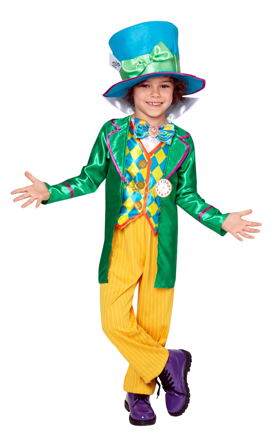 Disney Deluxe Childs Mad Hatter Costume Boys World Book Day