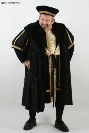 King Henry VIII Costume Tudor Fancy Dress Adult Medieval Outfit