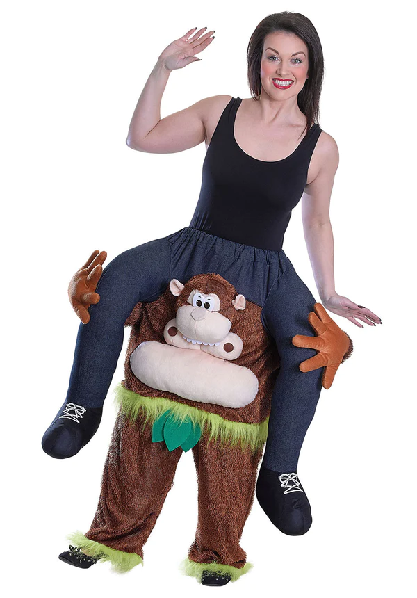 Piggy Back Costume Ride-A-Monkey Gorilla Animal Adult Costume