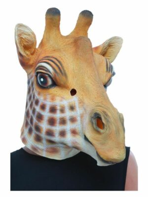 Giraffe Mask Latex Realistic Giraffe Head Fancy Dress