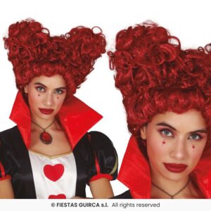 Red Heart Shaped Wig Queen of Hearts Winifred Sanderson