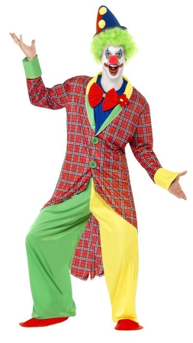 Circus Clown Costume, Multi-coloured Clown Set Medium