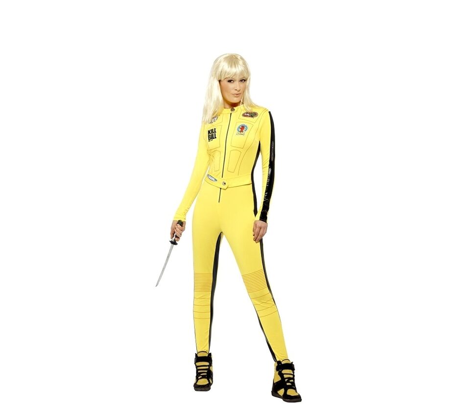 The Bride Kill Bill Costume, Medium Yellow Motorcycle Suit